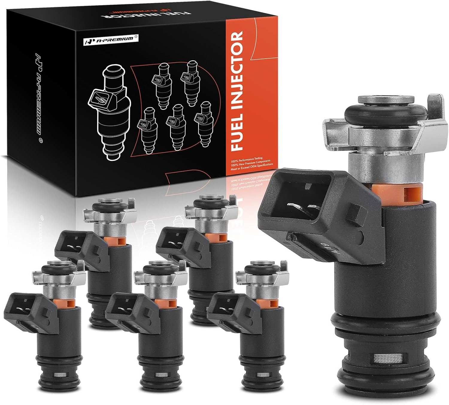 A-Premium Inyectores de combustible compatibles con Volkswagen Jetta 1999-2001, Golf 1999-2001, EuroVan 1997 1999-2000, V6 2.8L, Reemplazo #