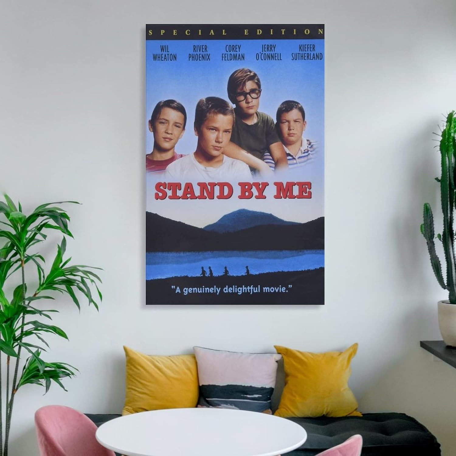 Pósteres de película de aventuras, hermoso mural, Stand by Me 1986, sala de restaurante, oficina, bar, decoración de pared, ilustración, arte en