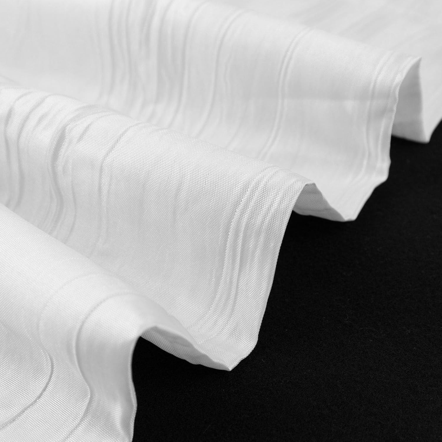Efavormart – Perno de tela de tafetán arrugado de acordeón blanco de 54 x 10 yardas para decoración de bodas, fiestas de cumpleaños, bailes, eventos