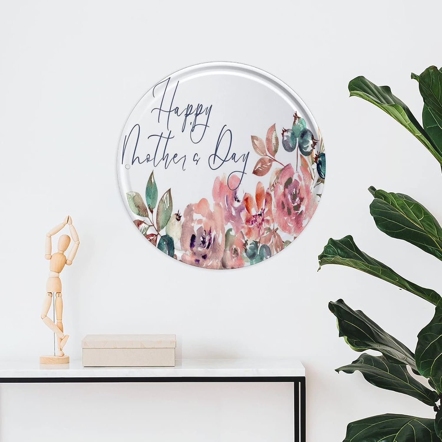 Cartel de metal con texto en inglés Happy Mother’S Day (Happy Mother’S Day de Stranger Things), decoración de pared, 6 x 6 pulgadas, cocina, puerta,