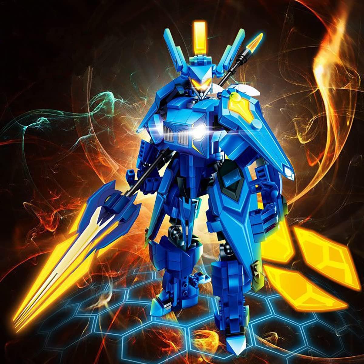 Modelo Bionic Mecha Warrior Bionic Máscara biónico Guerrero Bionic Personaje Puzzle Asamblea Ladrillo Compatible Juguete Kit de construcción (sin