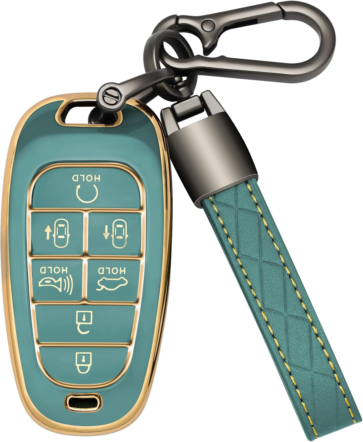 Funda para llavero Hyundai con llavero de TPU de alta calidad, funda protectora de 360 grados para Hyundai Sonata Santa fe Tucson 2019 2020 2021