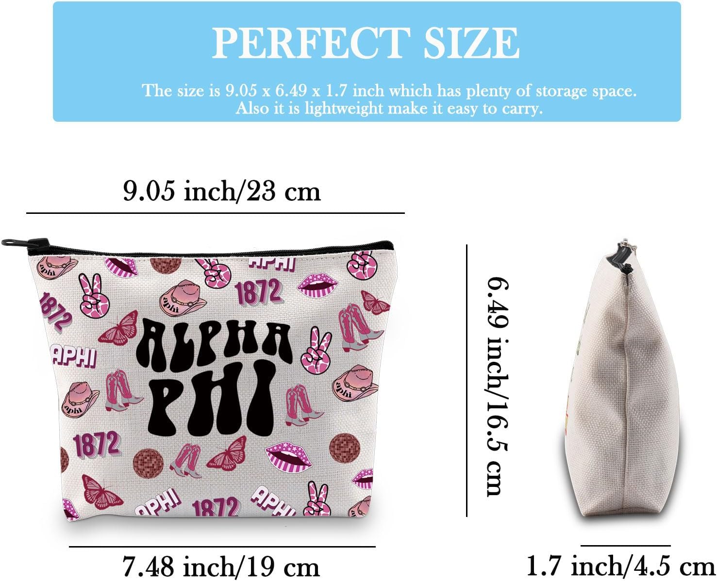 Regalo para hermana griega de hermandad de mujeres, regalo para el día de la oferta, bolsa de cosméticos para hermanas, regalo para hermanas, Bolsa