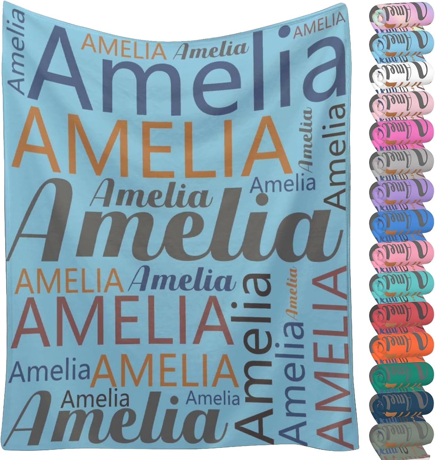 Manta personalizada para niños y adultos con nombre, manta de bebé personalizada para niños y niñas, manta personalizada con nombre, 30 x 40 pulgadas