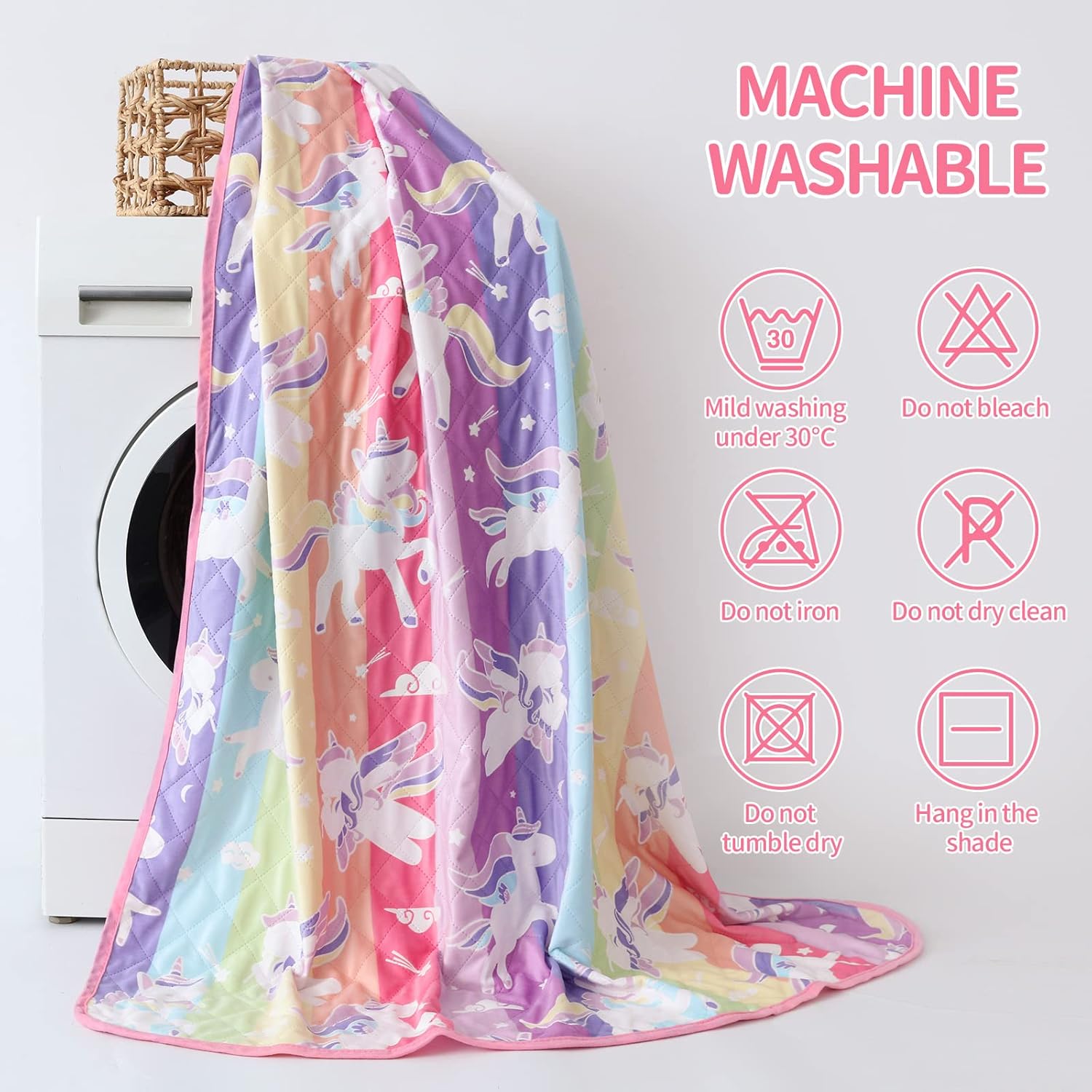 LIFEYJ Mantas refrescantes para durmientes acalorados, manta que brilla en la oscuridad, regalos de unicornios para niñas, Q-Max 0.4, manta fresca
