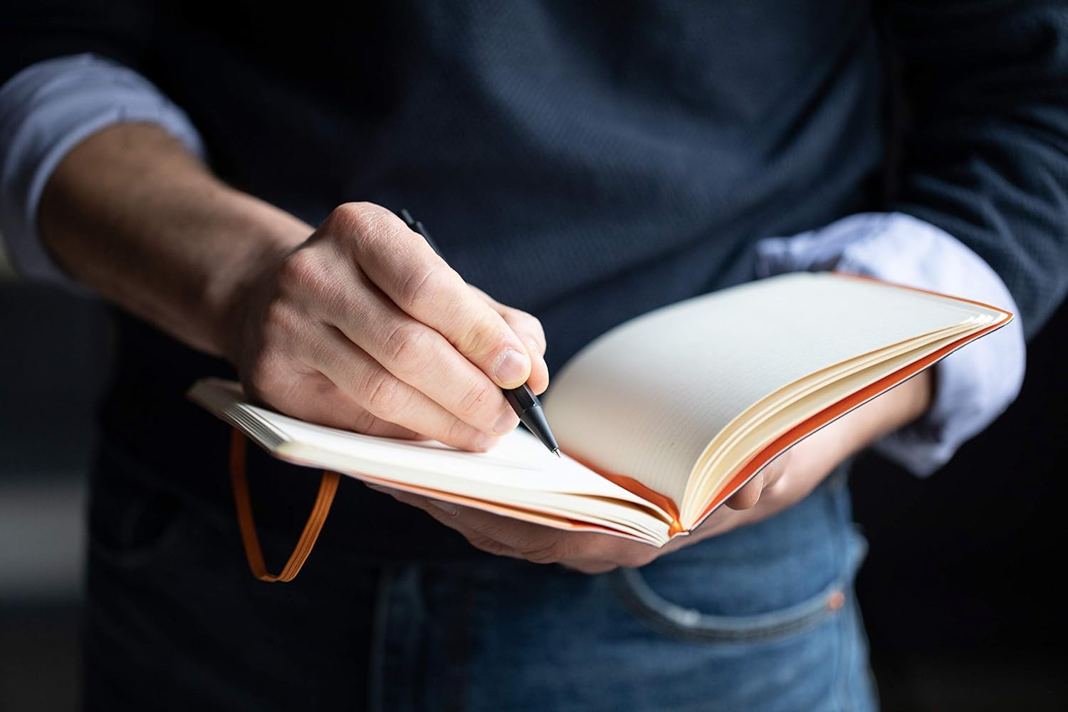 Rhodia Rhodiarama – Cuaderno de cuero sintético con tapa blanda, 3.17onzas, suave forro de papel marfil, 16 colores, 3 tamaños, gran diario, cuaderno