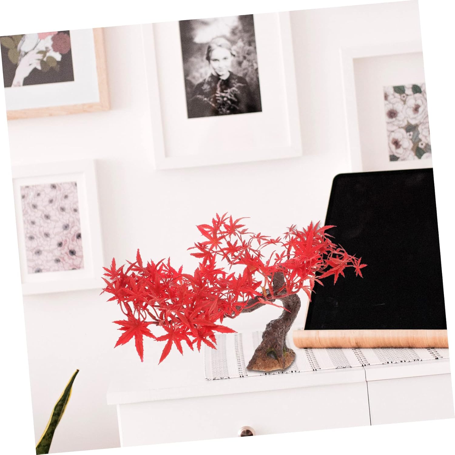 DOITOOL Plantas de micro paisaje, plantas en maceta, decoración artificial, planta de interior, planta de bonsái sintética, planta de escritorio,