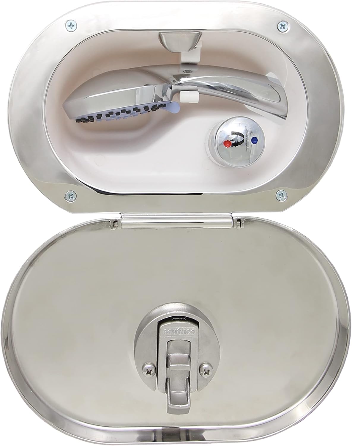 ITC Manufacturers’ Select – Ducha de acero inoxidable fría y caliente, ducha de lavado marino (97012SSM) (X0029B700R)