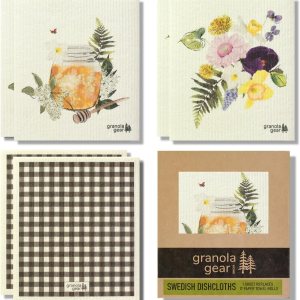 Paños de cocina suecos para cocina, paquete de 6 toallas de papel reutilizables, ecológicas, compostables, biodegradables, esponjas lavables, Paños de cocina suecos para cocina, paquete de 6 toallas de papel reutilizables, ecológicas, compostables, biodegradables, esponjas lavables,