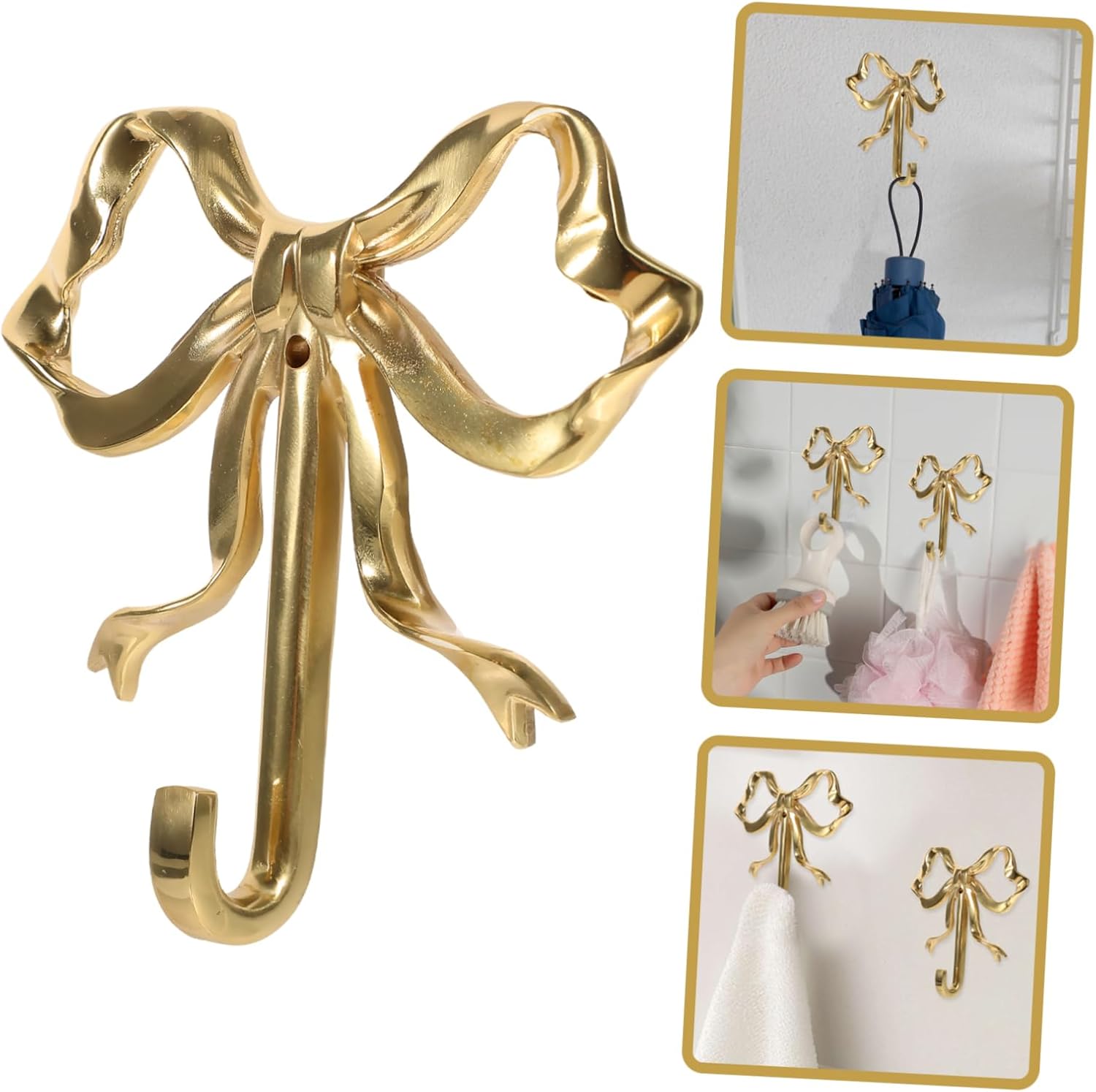 Zerodeko Gancho de lazo para colgar en la puerta, gancho de clavija de pared, ganchos de puerta, ganchos decorativos, gancho de cocina, gancho para