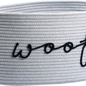 CIKI HOME Woof – Cesta de juguetes para perros, cestas tejidas para mascotas, caja de almacenamiento con asas duraderas, suministros para mascotas, CIKI HOME Woof – Cesta de juguetes para perros, cestas tejidas para mascotas, caja de almacenamiento con asas duraderas, suministros para mascotas,