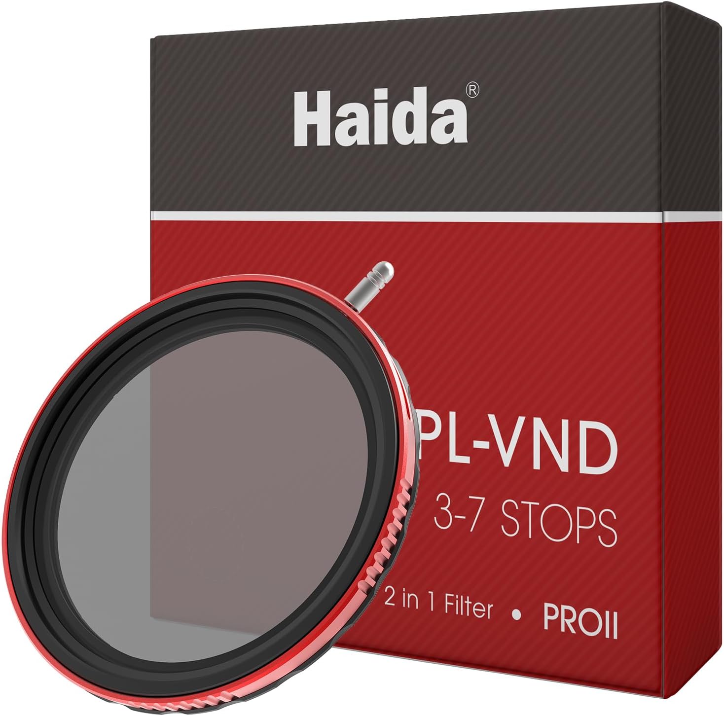 Haida 2.638 in VND+CPL 2 en 1 ND8-ND128 Filtro ajustable (3-7 paradas) para lente de cámara, polarizador de nanorrevestimiento múltiple + filtro de