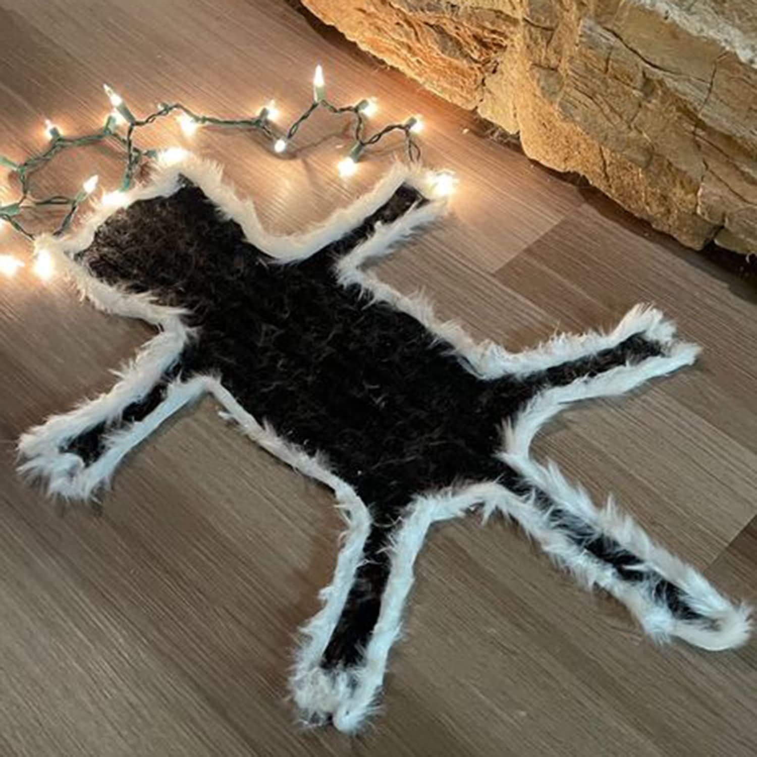 Creaion Divertidas alfombras de Navidad iluminadas con diseño de gato frito, decoración nacional de Navidad, vacaciones, aldea, regalos de Navidad