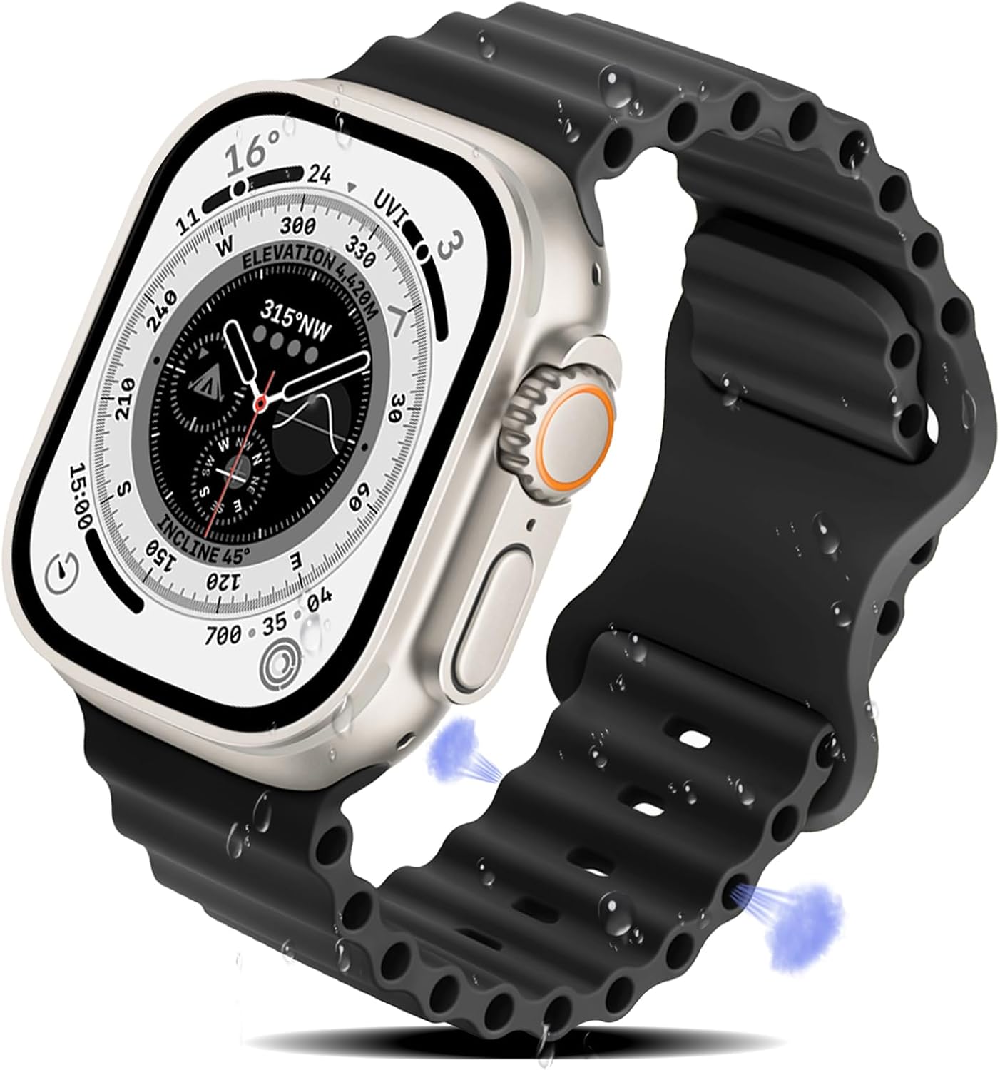 Correas de océano compatibles con Apple Watch Band 1.496 in 1.575 in 1.614 in 1.654 in 1.732 in 1.772 in 1.929 in