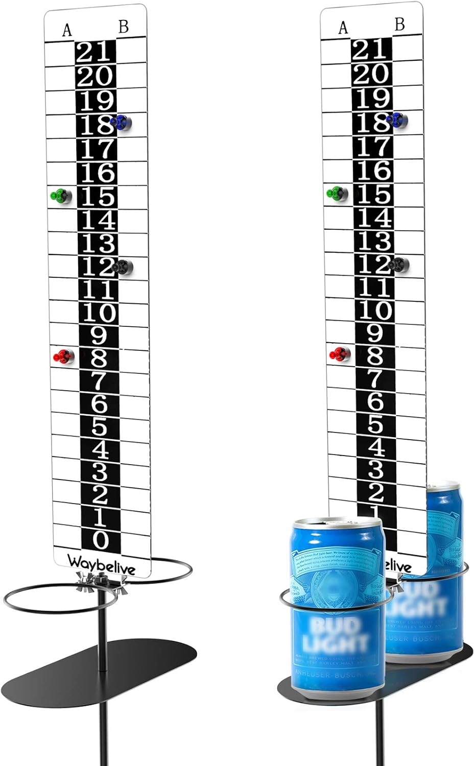 Marcador magnético de metal con soportes para bebidas, dos formas de instalación, se puede colocar tanto en un lugar plano o irregular, fácil de