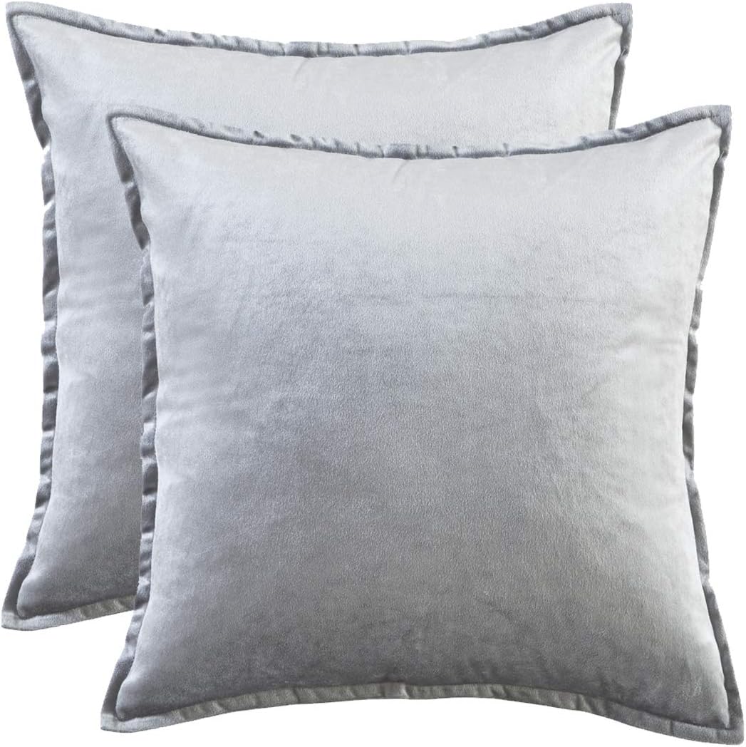 GIGIZAZA – Fundas decorativas de terciopelo dorado para cojín, diseño cuadrado, 18 x 18 pulgadas, para sillón, sofá, paquete de 2 unidades