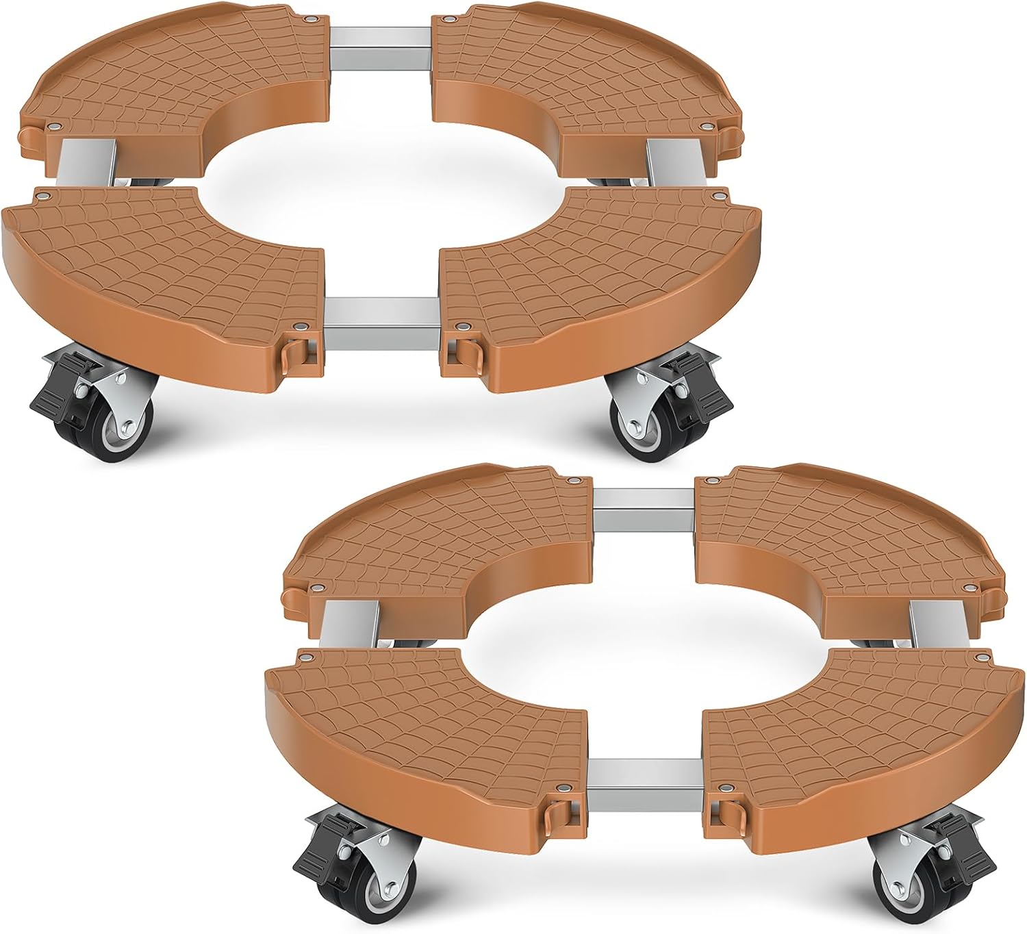 Carrito para plantas con ruedas, capacidad de 440 libras, soporte ajustable para plantas de 15 a 22 pulgadas, carrito grande para plantas con ruedas