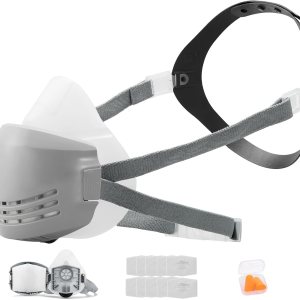 Ougulie Reusable Respirator Mask Lightweight Portable to Protection Against Dust, Fumes, Asbestos, Particles Ougulie Reusable Respirator Mask Lightweight Portable to Protection Against Dust, Fumes, Asbestos, Particles