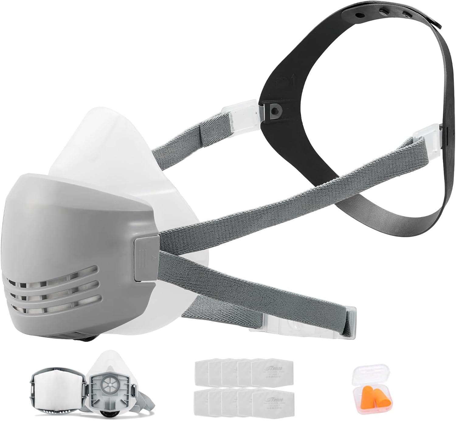 Ougulie Reusable Respirator Mask Lightweight Portable to Protection Against Dust, Fumes, Asbestos, Particles