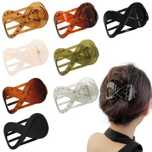 8 pinzas para el cabello planas French Concord, pinza de pelo curvada de cocodrilo de 3.35 pulgadas para cabello grueso y delgado, antideslizante 8 pinzas para el cabello planas French Concord, pinza de pelo curvada de cocodrilo de 3.35 pulgadas para cabello grueso y delgado, antideslizante