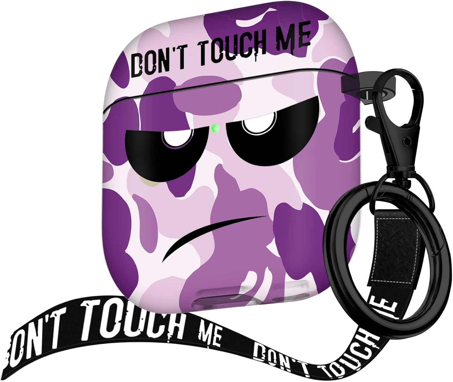 Funda para Airpods, Don’t Touch Me for Airpods Funda con llaveroCubierta suave linda a prueba de golpes para mujeres y hombres, compatible con funda