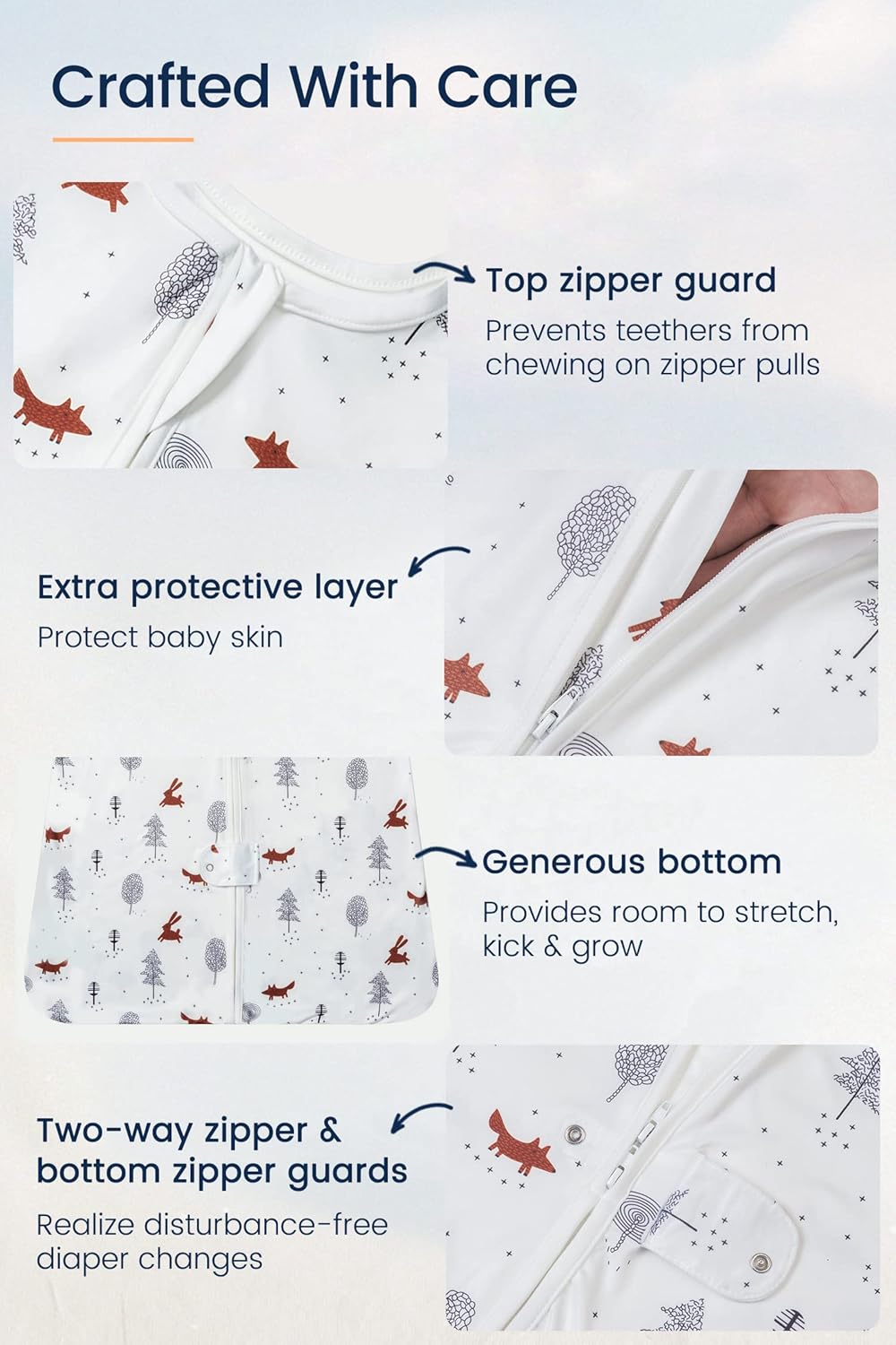 TotAha Saco de dormir ligero para bebé, saco de dormir elástico, cómodo y sedoso, suave como la mantequilla, saco de dormir de transición para