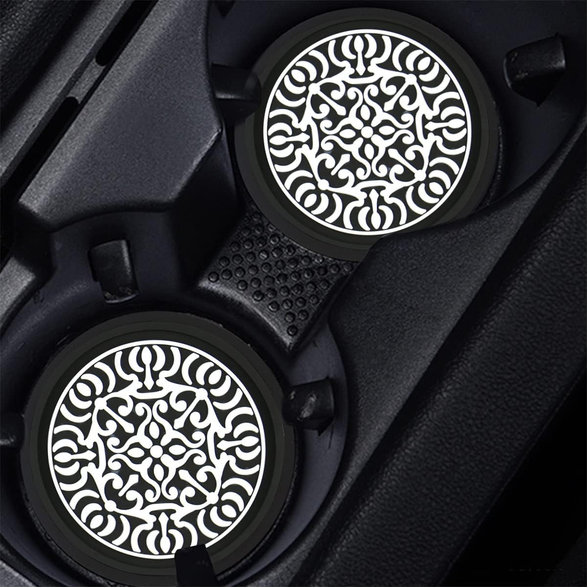 4 posavasos para automóvil, portavasos de PVC de 2.75 pulgadas, antideslizante, incrustado en adornos, accesorios para el interior del automóvil,