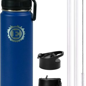 Eclipse Botella de agua deportiva  3 tapas  Tapa con popote, tapa abatible y tapa para beber con asa, aislamiento de acero inoxidable a prueba de Eclipse Botella de agua deportiva  3 tapas  Tapa con popote, tapa abatible y tapa para beber con asa, aislamiento de acero inoxidable a prueba de