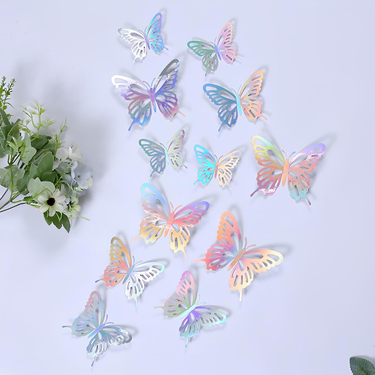 72 piezas de decoración de pared de mariposa 3D en 3 tamaños y 3 estilos, decoraciones de mariposa, decoración de pasteles de cumpleaños,