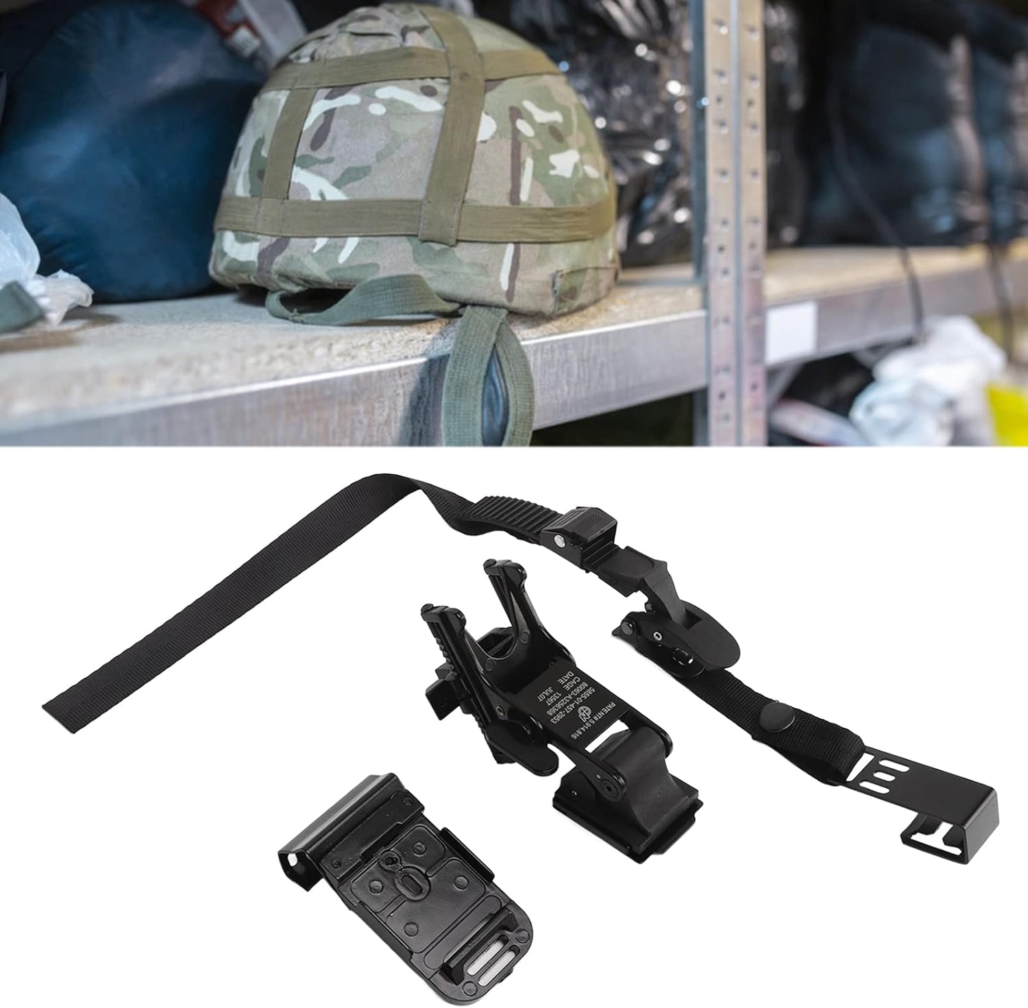 NVG – Soporte para casco, fácil de operar, soporte de casco de noche, aleación de aluminio profesional, duradero para uso en el desierto (soporte