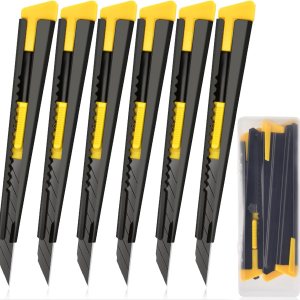 Paquete de 6 cortadores de cuchillos retráctiles, cuchillas de cuchillo Exacto de 0.315 pulgadas, herramienta de abridor de cajas de seguridad para Paquete de 6 cortadores de cuchillos retráctiles, cuchillas de cuchillo Exacto de 0.315 pulgadas, herramienta de abridor de cajas de seguridad para