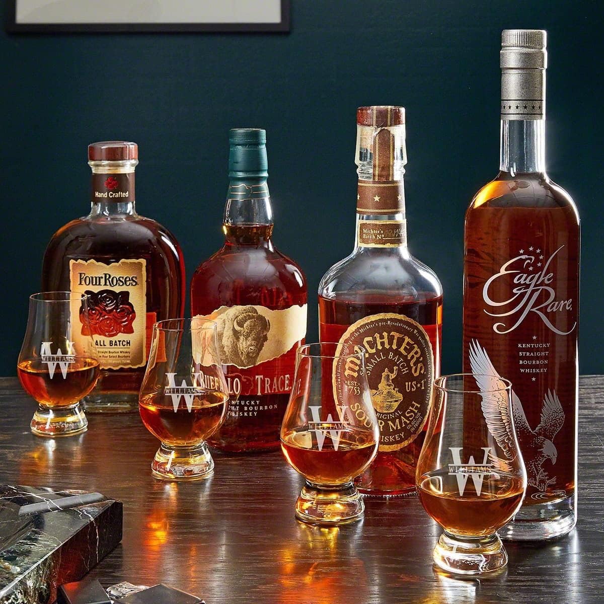 Glencairn Whiskey Set with Engraved Wood Gift Box (Personalized Product)