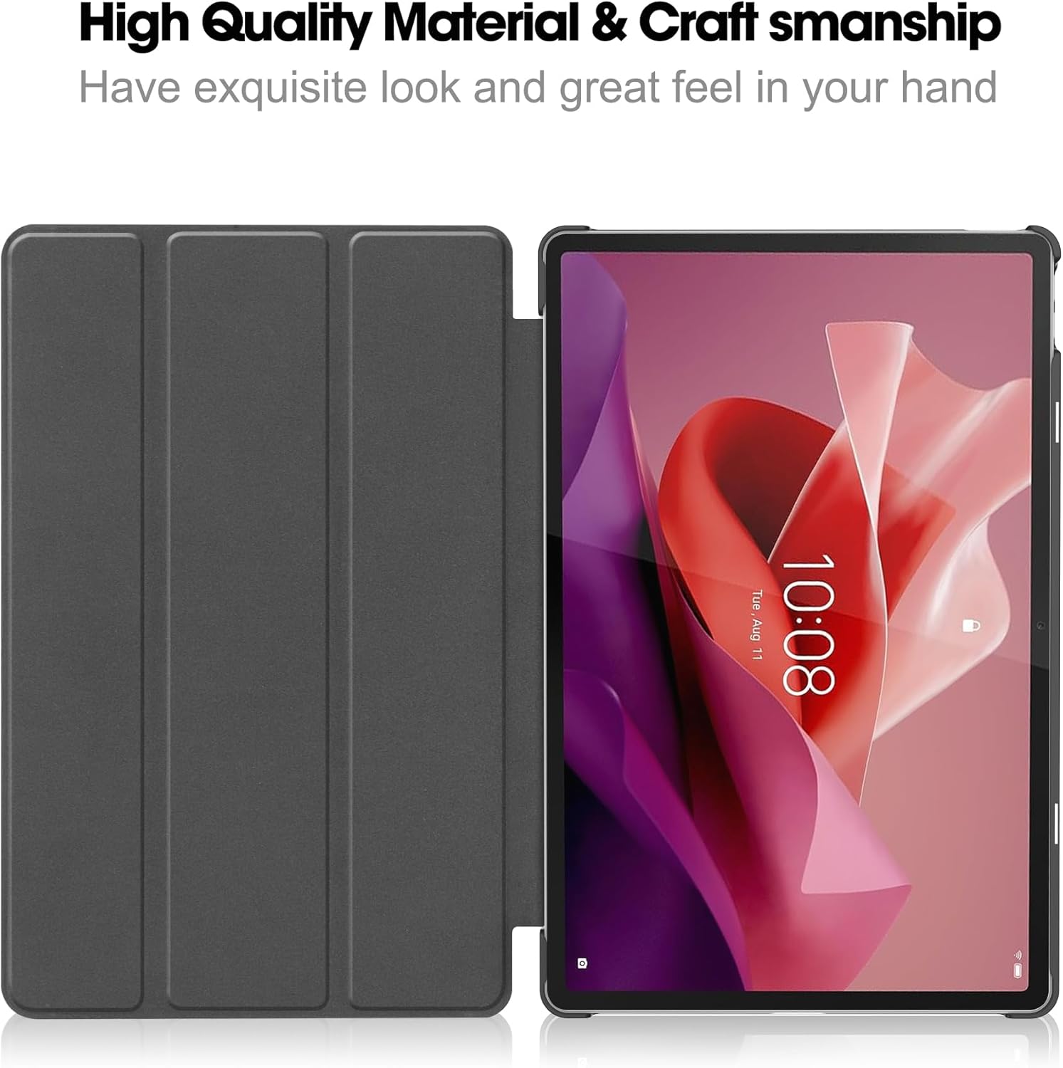 Funda para Lenovo Tab P12 de 12.7 pulgadas 2023, plegable folio ultrafino Smart PU Funda de cuero para Lenovo Tab P12 Lenovo Xiaoxin Pad Pro 12.7