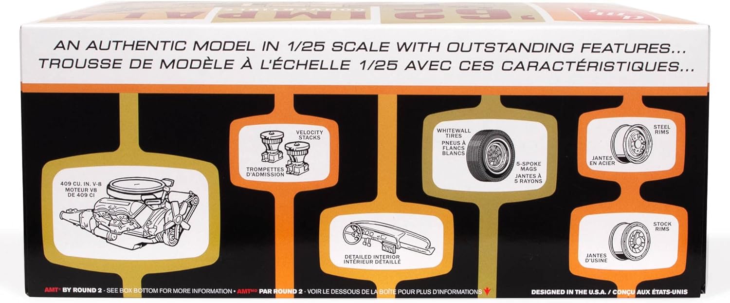 AMT 1962 Chevy Impala Convertible 125 Modelo Kit
