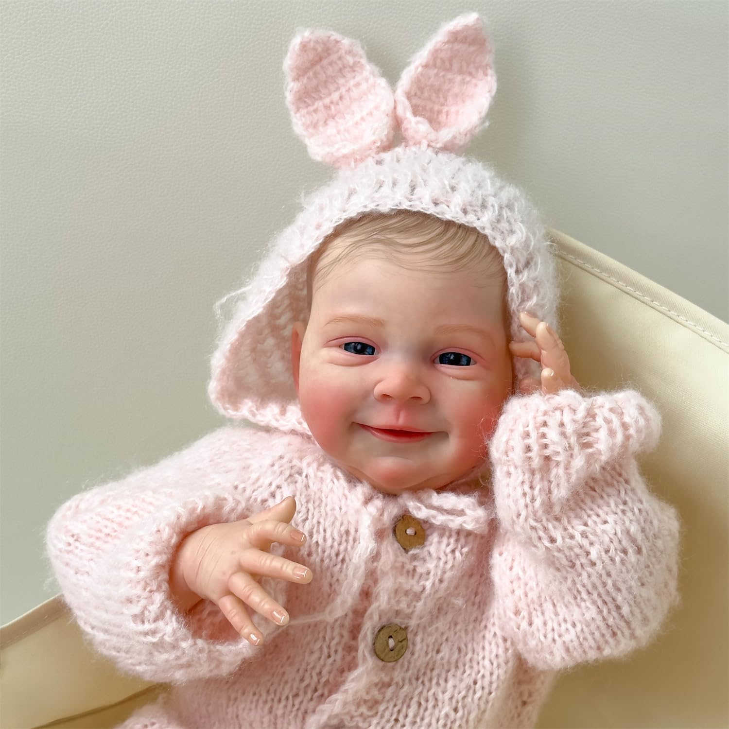 Anano Muñecas de bebé Reborn de 18 pulgadas, muñecas de bebé de la vida real que se ven reales de silicona bebé Reborn muñeca realista bebé niña