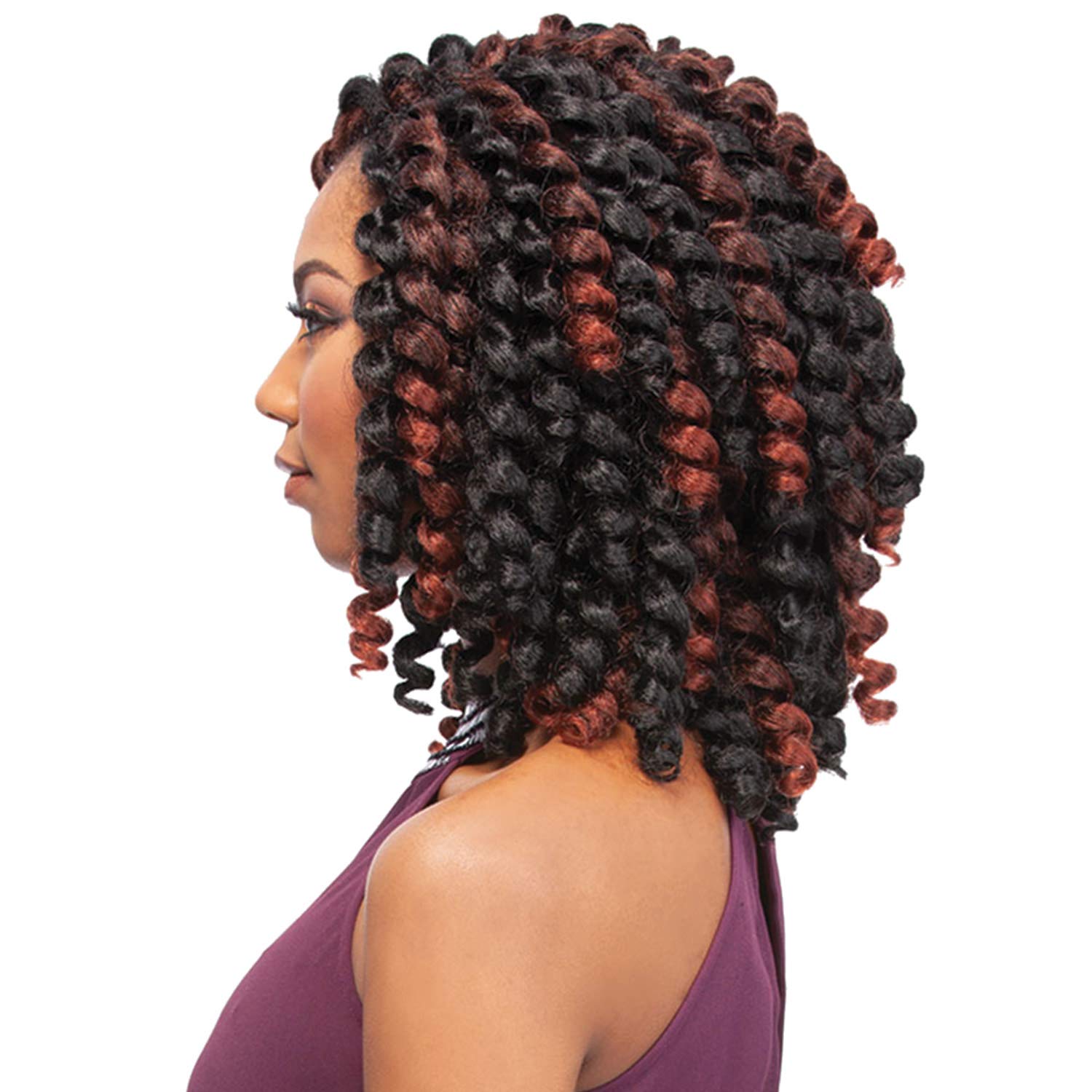 Sensationnel 100% Kanekalon X-Pression African Collection 3 paquetes triples Jamaican Bounce de 26 pulgadas, trenza de ganchillo  3XJB26 (2 marrón