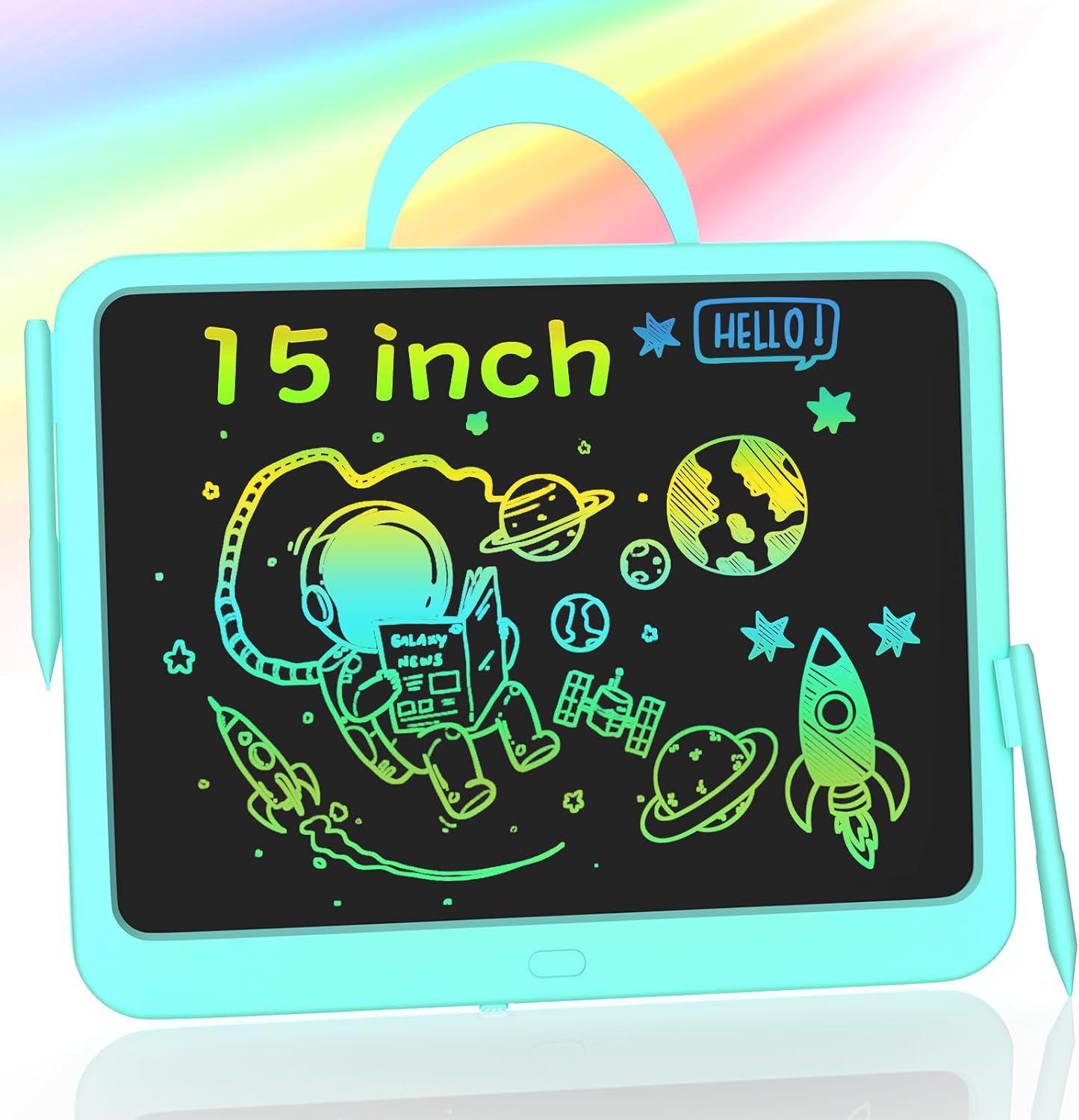 Tableta de escritura LCD para niños de 15 pulgadas, almohadilla de dibujo para colorear para niños pequeños, tablilla de dibujo para niños, juguetes