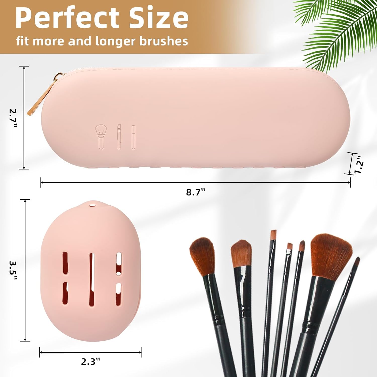 Organizador de estuche para licuadora, estuche de esponja de silicona, organizador de brochas de maquillaje con soporte para esponja de maquillaje,