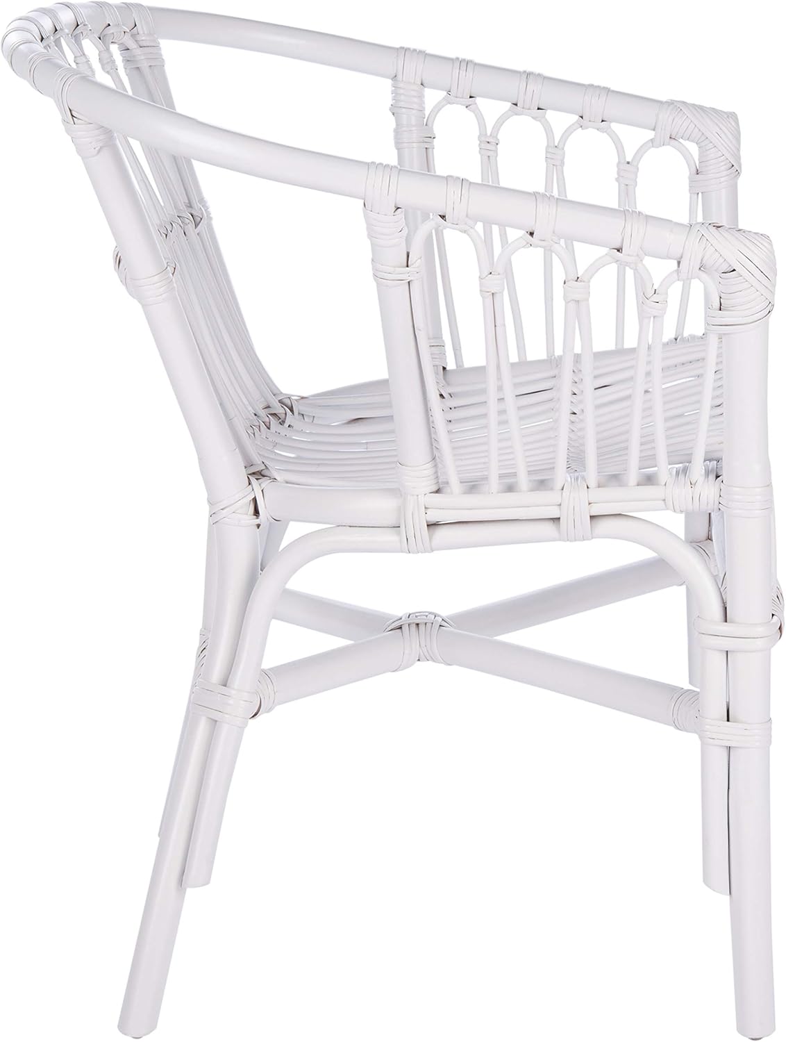 Safavieh Home Adriana Coastal White Rattan (juego de 2) Silla decorativa, 0