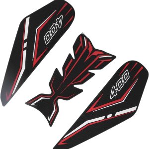 Yctze 3 calcomanías para tanque de combustible para motocicleta, protector de almohadilla para KAWASAKI NINJA 250400Z400 Yctze 3 calcomanías para tanque de combustible para motocicleta, protector de almohadilla para KAWASAKI NINJA 250400Z400