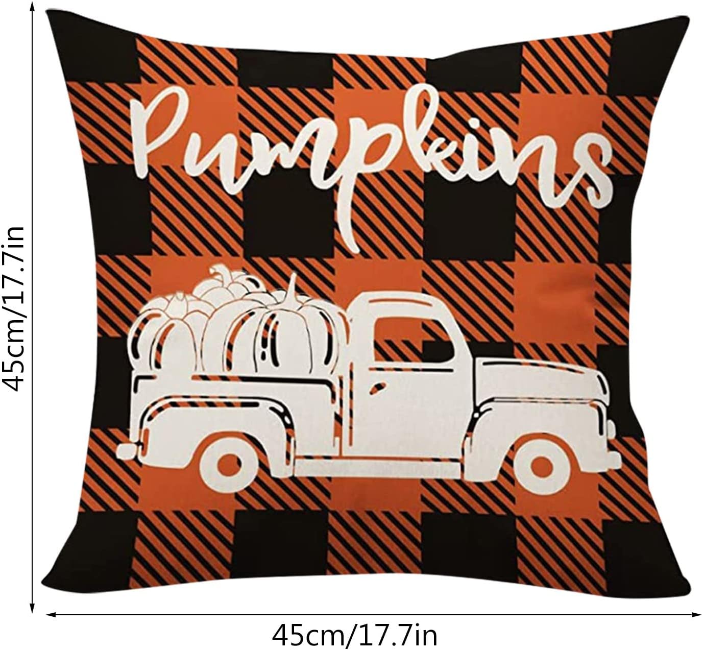 Juego de 4 fundas de almohada decorativas de otoño, decoración de granja de calabaza, calabaza, hoja de arce, funda de cojín decorativa de otoño
