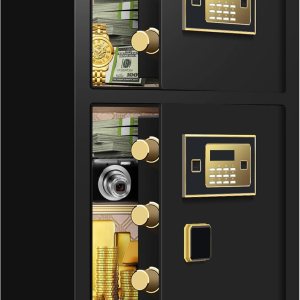 Caja de seguridad de 5.1 pies cúbicos a prueba de fuego, impermeable, caja de seguridad digital grande para oficina en casa con caja de seguridad Caja de seguridad de 5.1 pies cúbicos a prueba de fuego, impermeable, caja de seguridad digital grande para oficina en casa con caja de seguridad