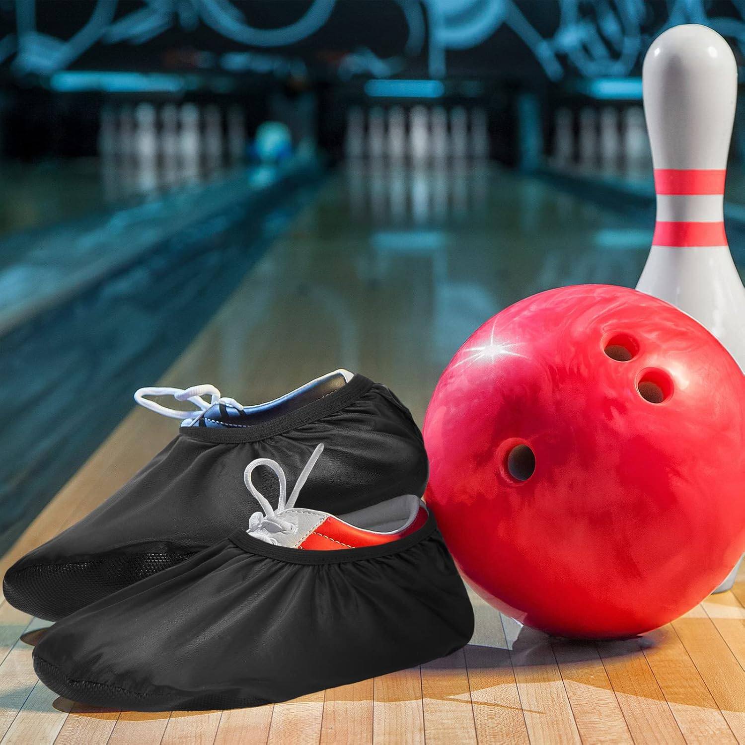 Geyoga 2 piezas de fundas de zapatos de bolos deportivos para equipos de bolos para hombres, fundas protectoras de zapatos de mujer, accesorios de