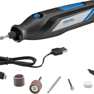 Dremel 7350-5 Kit de herramientas rotativas inalámbricas, incluye batería de iones de litio de 4 V y 5 accesorios de herramientas rotativas, ideal Dremel 7350-5 Kit de herramientas rotativas inalámbricas, incluye batería de iones de litio de 4 V y 5 accesorios de herramientas rotativas, ideal