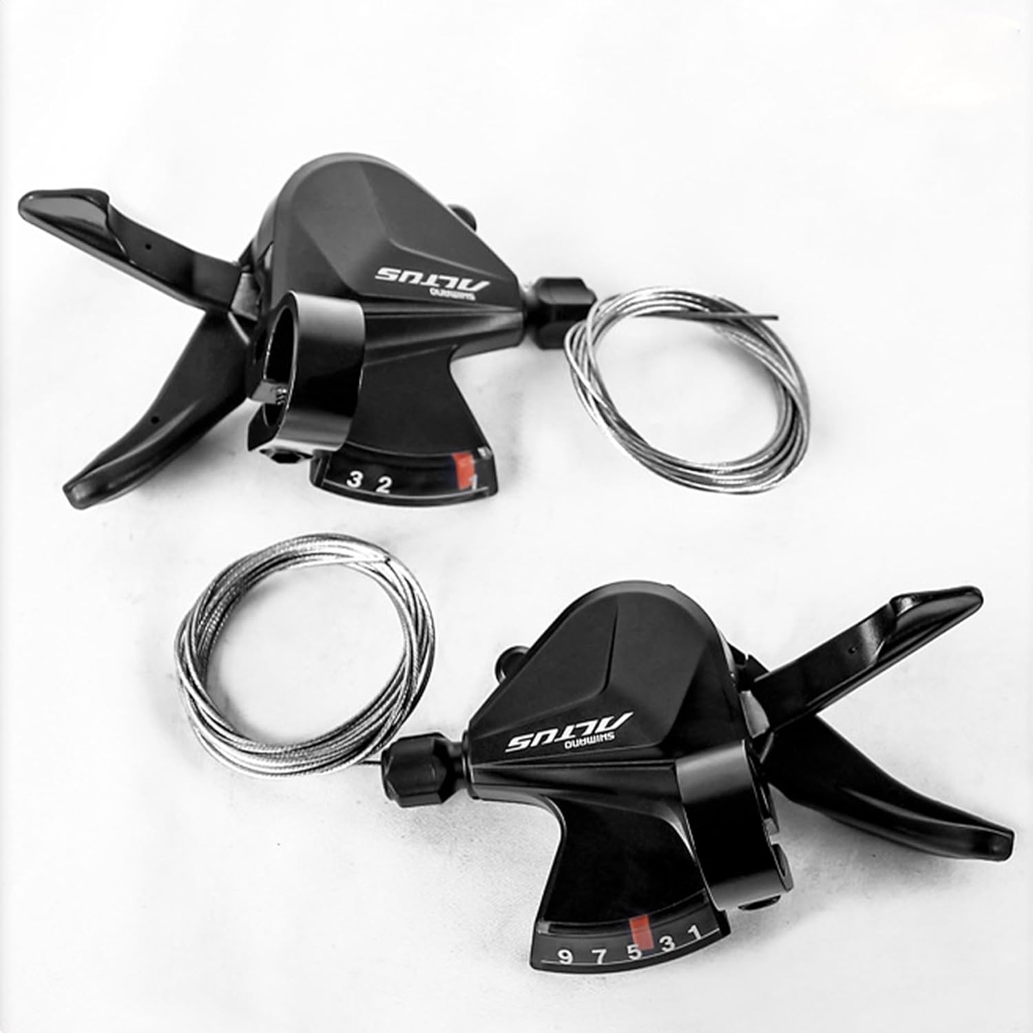 Shimano Altus Rapidfire Plus – Palanca de cambio de bicicleta SL-M2010, 27 velocidad-9 velocidades, palanca de cambios derecha, palanca de cambios