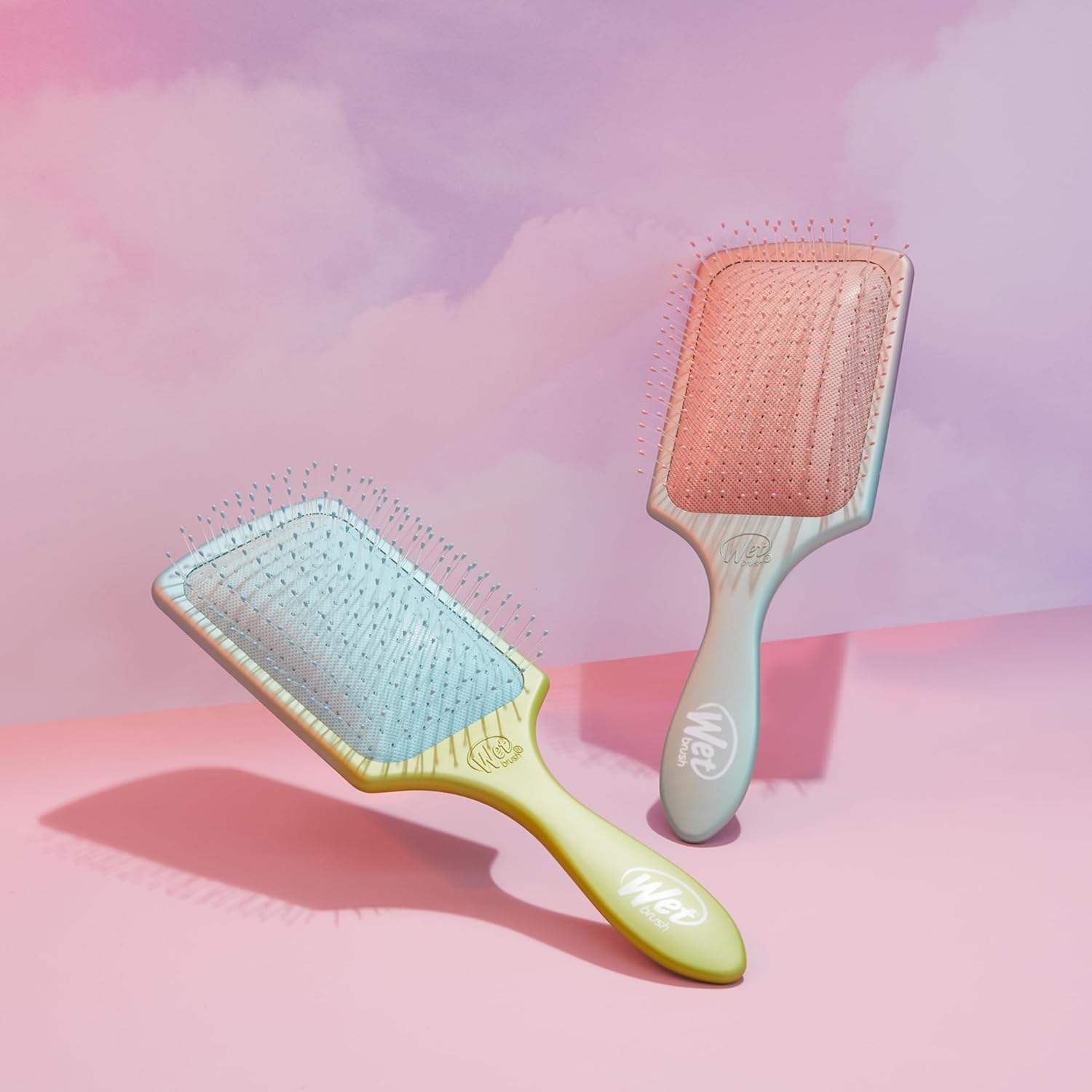 Wet Brush Cepillo desenredante para el cabello, verdeazul (Feel Good Ombre), cerdas IntelliFlex ultrasuaves con AquaVent – Ideal para tratamientos