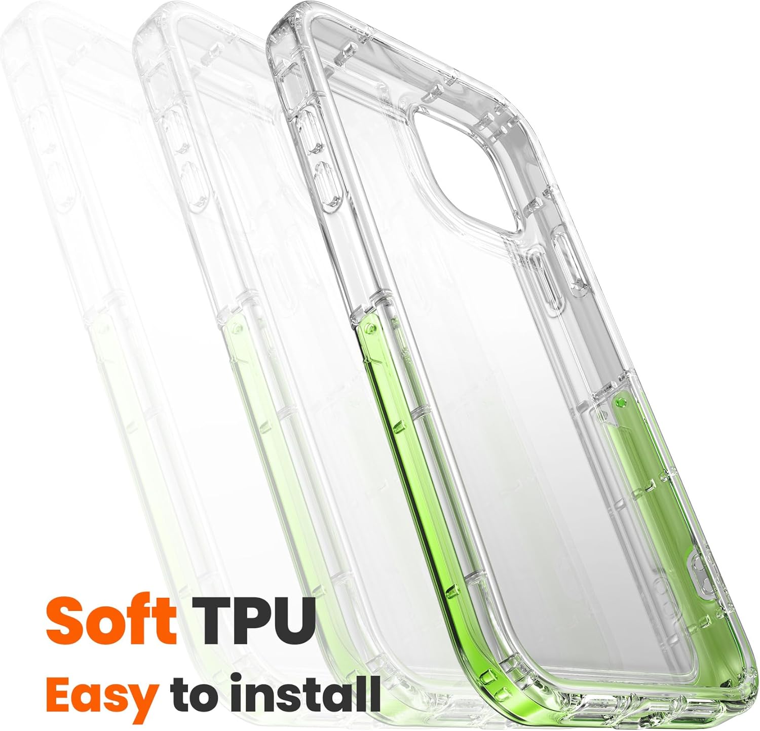 ZCDAYE Diseñada para iPhone 11, funda transparente con soporte compatible con carga inalámbrica de TPU parachoques invisible, soporte invisible,