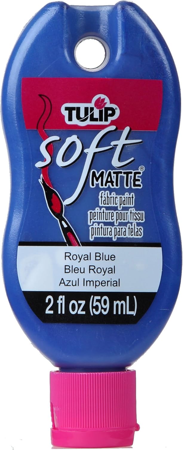 Tulip Pintura suave Peggable 30973 Sfpt 2oz azul rey mate, 2 onzas líquidas (paquete de 1), como se detalla
