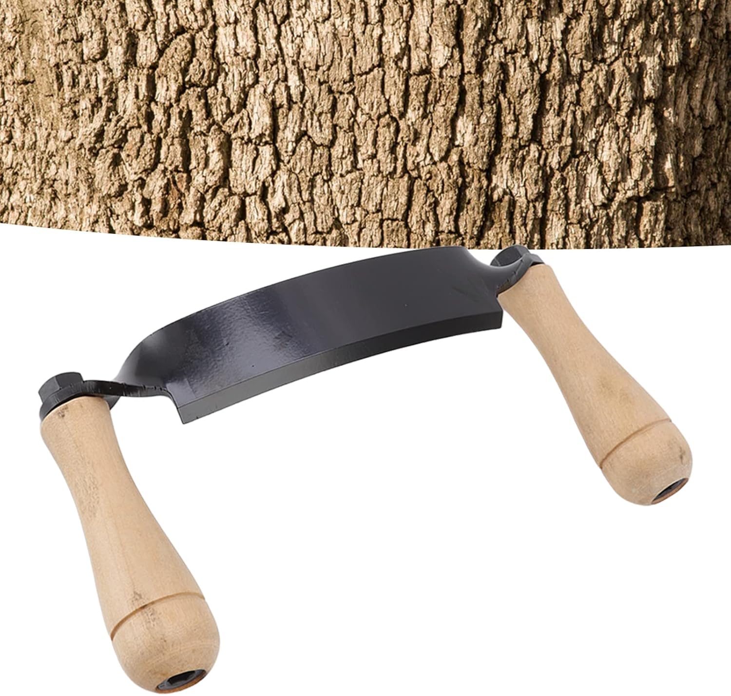 Fdit HRC 30 Cuchillo curvo de acero de tungsteno duradero, herramienta de afeitado curvada, herramienta de descortezado para carpintería, cuchillo
