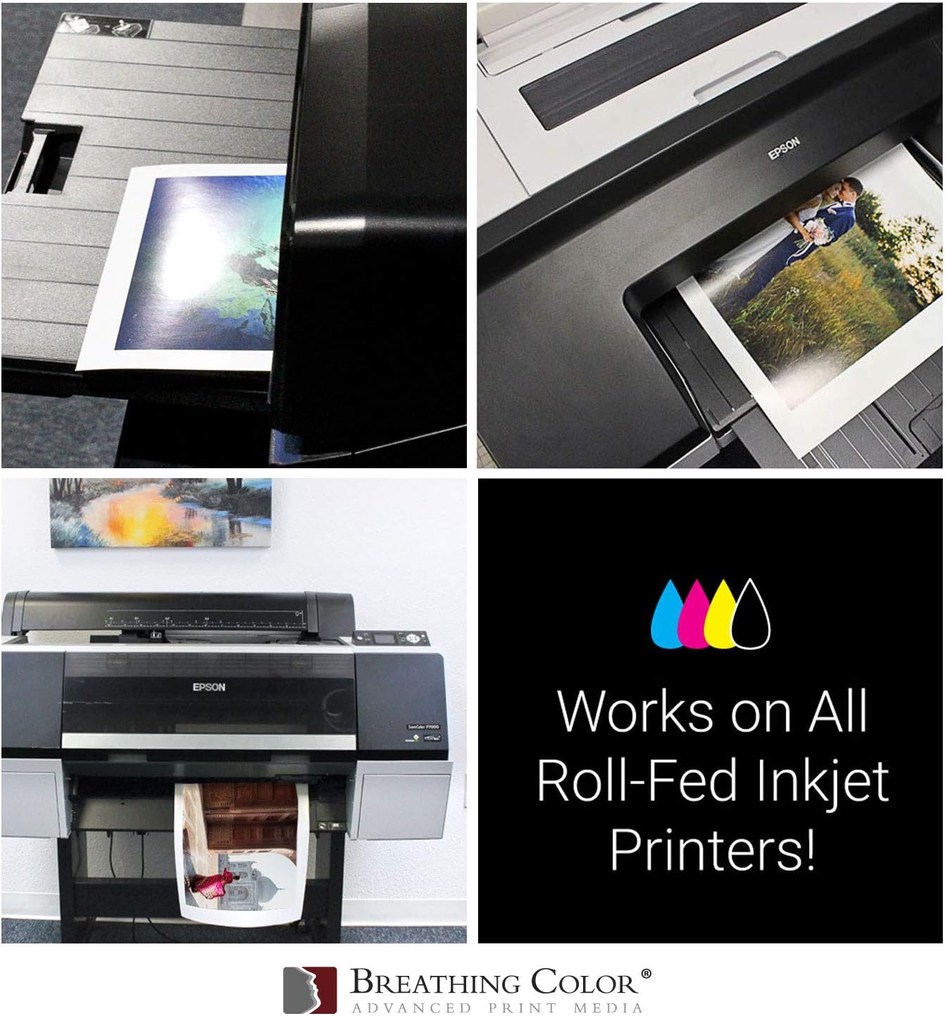 Vibrance – Papel brillante para impresora fotográfica, 8.99 ozm, acabado brillante, rollo de papel fotográfico de alta calidad con núcleo de 3